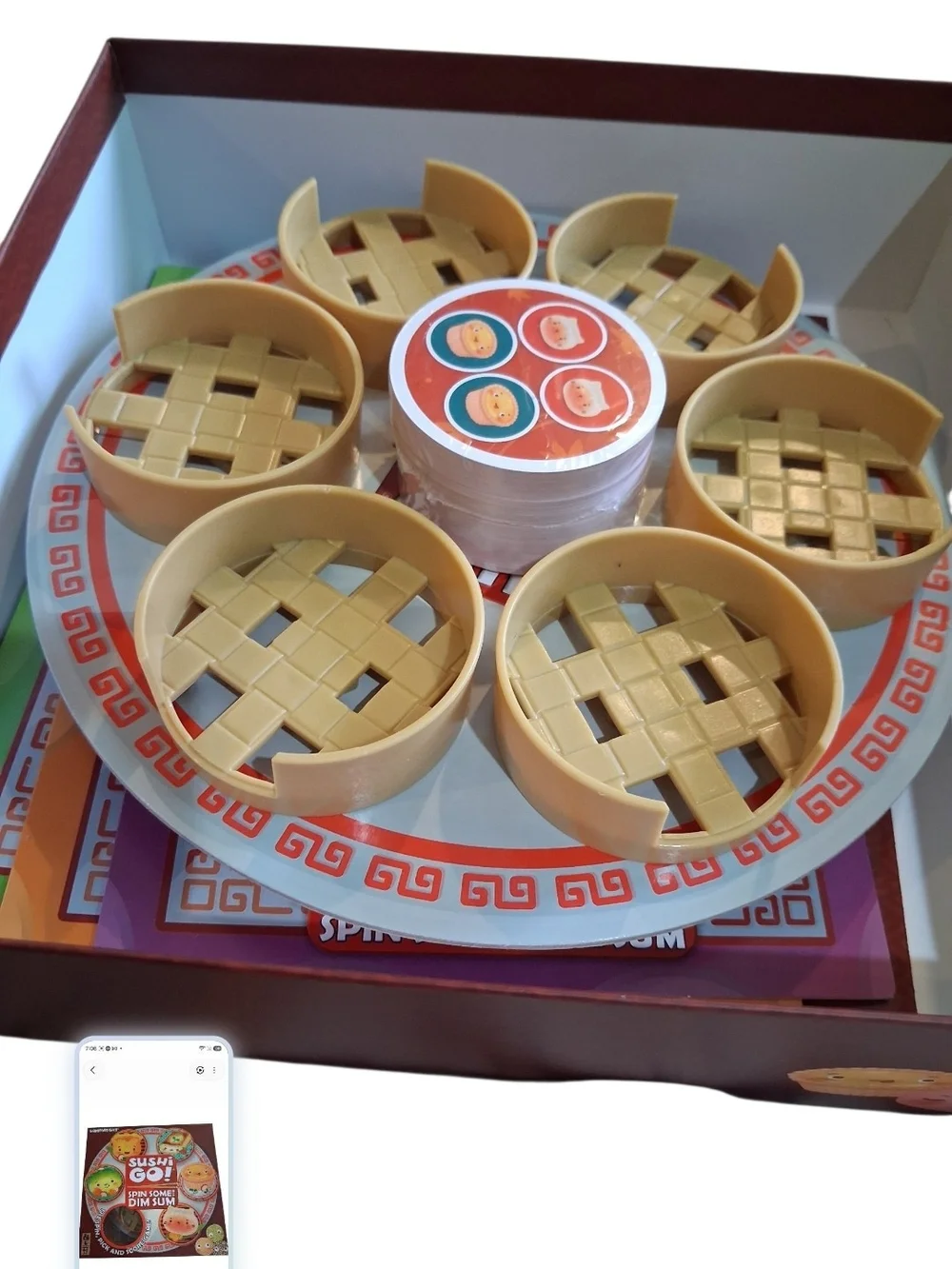 Sushi Go! Spin Some for Dim Sum Board Game - Red/White
